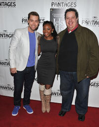 Singer Lance Bass, Naturi Naughton and Paul Vogt at the pre-Broadway opening night and party of "JEKYLL & HYDE."