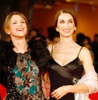 Isabella Ragonese and Giselda Volodi at the premiere of "Viola Di Mare" during the 4th Rome International Film Festival.