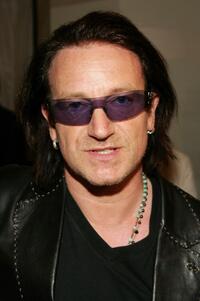 Bono talks at an press conference to launch the new EDUN clothing line.
