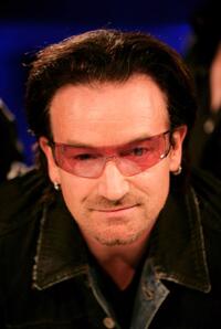 Bono talks at the Nordoff-Robbins Silver Clef Awards.