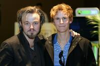 Matthew Newton and Rhys Wakefield at the "Stuff That Rocks" Gift Villa.