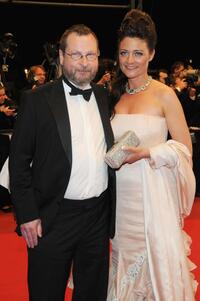 Lars von Trier and Bente Froge at the premiere of "Antichrist" during the 62nd International Cannes Film Festival.