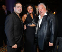 Paul Borghese, Uma and Vinny Vella at the New York screening of "Once Upon a Time in Brooklyn."