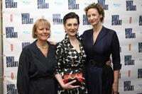Director Phyllida Lloyd, Harriet Walter and Janet McTeer at the after party of the opening night of "Mary Stuart."