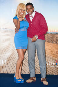 Tashiana Washington and Ty Hickson at the photocall of "Gimme The Loot" during the 38th Deauville American Film Festival.