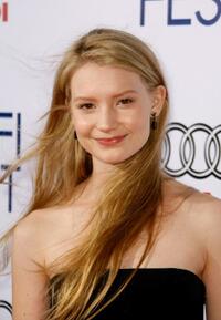 Mia Wasikowska at the 2008 AFI FEST Closing Night Gala screening of "Defiance."
