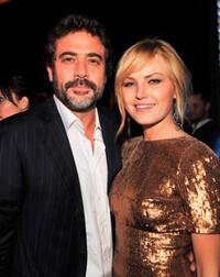 Jeffrey Dean Morgan and Malin Akerman at the after party of the premiere of "Watchmen."