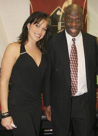 Jimmie "J.J." Walker and Guest at the HP, Hollywoodpoker.com display.