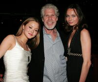Devon Aoki, Ron Perlman and Anna Walton at the premiere of "Mutant Chronicles."