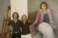 Rachel Ward at the 2003 Packing Room Prize with the winning portrait.