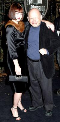 Dina Waters and Wallace Shawn at the premiere of "The Haunted Mansion."