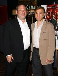 Harvey Weinstein and Christoph Waltz at the New York special screening of "Inglorious Basterds."