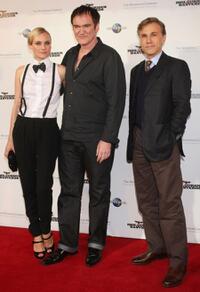 Diane Kruger, Quentin Tarantino and Christoph Waltz at the premiere of "Inglourious Basterds."
