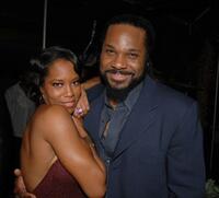 Regina King and Malcolm-Jamal Warner at the after party of the premiere of "This Christmas."