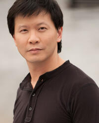 Director Patrick Wang on the set of "In the Family."