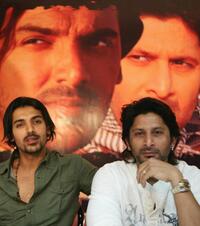 John Abraham and Arshad Warsi at the press conference of "Kabul Express."