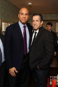Cory Booker and Kenneth Cole at the opening of affordable housing funded through Bon Jovi's JBJ Soul Foundation.