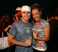 Randy Wayne and Lauren Mayhew at the opening of the Melrose Place Diesel Store in California.