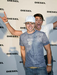 Randy Wayne and Jonthan Bennett at the opening of the Melrose Place Diesel Store in California.