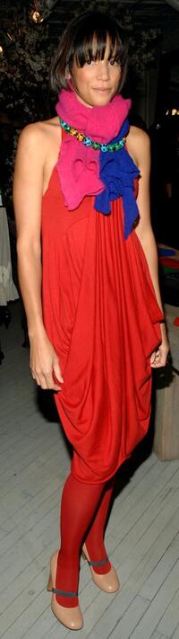 Veronica Webb at the cocktail party co-hosted with Donna Karan.