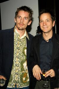 Ethan Hawke and Frank Whaley at the after party of the special screening of "The Station Agent."