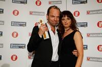 Hugo Weaving and Julia Zemiro at the Inside Film Awards (IF).