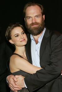 Hugo Weaving and Natalie Portman at the premiere of "V for Vendetta."