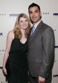 Jodie Whittaker and Guest at the Miramax Films pre-Oscar party of "The Queen" and "Venus."