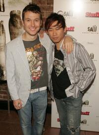Leigh Whannell and James Wan at the DVD release party of "Saw."