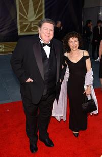 George Wendt and Rhea Pearlman at the NBC's 75th Anniversary Special.