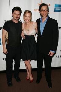 Shea Whigham, Piper Perabo and Guy Pearce at the premiere of "First Snow" during the 5th Annual Tribeca Film Festival.