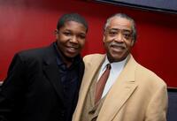 Denzel Whitaker and Rev. Al Sharpton at the screening of "The Great Debaters."