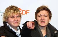 Philip Wiegratz and Vincent Redetzki at the premiere of "Die wilden Huehner."