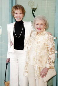 Mary Tyler Moore and Betty White at the Academy of Television Arts and Sciences celebrating Betty White's 60 years on television.
