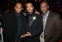 Dennis White, T.I. and Stephen Hill at the "Yes We Will" BET Inauguration celebration.