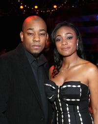 Dennis White and Tatyana Ali at the "Yes We Will" BET Inauguration celebration.