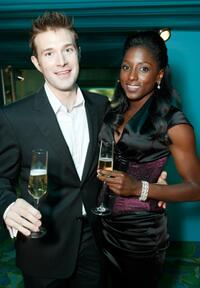 Jacob Fischell and Rutina Wesley at the HBO Emmy Party.