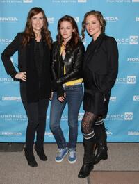 Kristen Wiig, Kristen Stewart and Margarita Levieva at the premiere of "Adventureland" during the 2009 Sundance Film Festival.