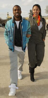 Kanye West and Alexis Pfeiffer at the Chloe fashion show during the autumn/winter 2008-2009 ready-to-wear collection show.