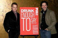 Samuel West and Scott Cohen at the opening night party of "Drunk Enough To Say I Love You."