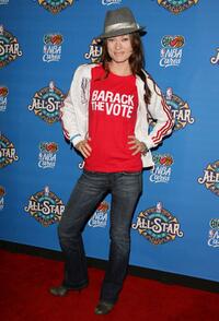 Olivia Wilde at the 57th NBA All-Star Game, part of 2008 NBA All-Star Weekend.