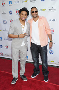 Tristan Wilds and DJ Mad Linx at the Giants Justin Tuck 3rd Annual "Rush For Literacy" Celebrity Billiards Tournament in New York.