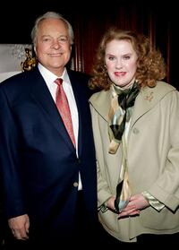 Robert Osborne and Celia Weston at the Academy of Motion Picture Arts & Sciences New York Oscar Night Celebration.