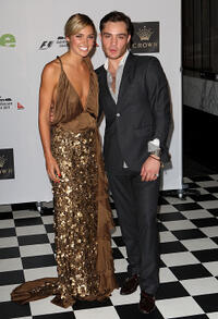 Ashley Hart and Ed Westwick at the 2011 Grand Prix party in Melbourne.