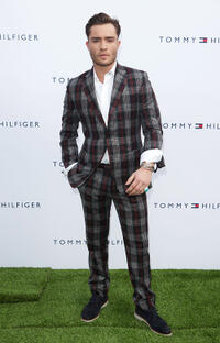 Ed Westwick at the Tommy Hilfiger Pop-Up House Launch in London.