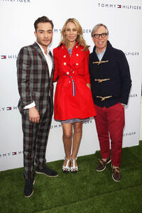 Ed Westwick, Dee Ocleppo and Tommy Hilfiger at the Tommy Hilfiger Pop-Up House Launch in London.
