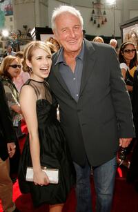 Emma Roberts and Jerry Weintraub at the premiere of "Nancy Drew."