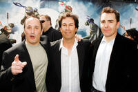 Mitchell Whitfield, producer H. Galen Walker and Nolan North at the premiere of "Teenage Mutant Ninja Turtles."