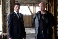 Karl Urban and Bruce Willis in "Red."