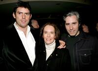 Chris Weitz, Susan Kohner and Paul Weitz at the after party of the opening of "Privilege."